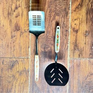 Vintage Kitchen Spatula Lot – Ekco USA & Veggie Handle Utensils 1970s Retro